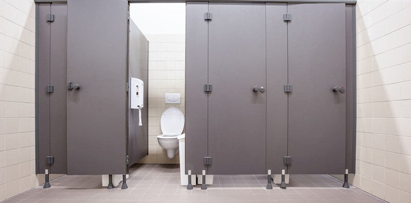 Dimensi Ukuran Partisi Toilet Cubicle untuk Bangunan Umum