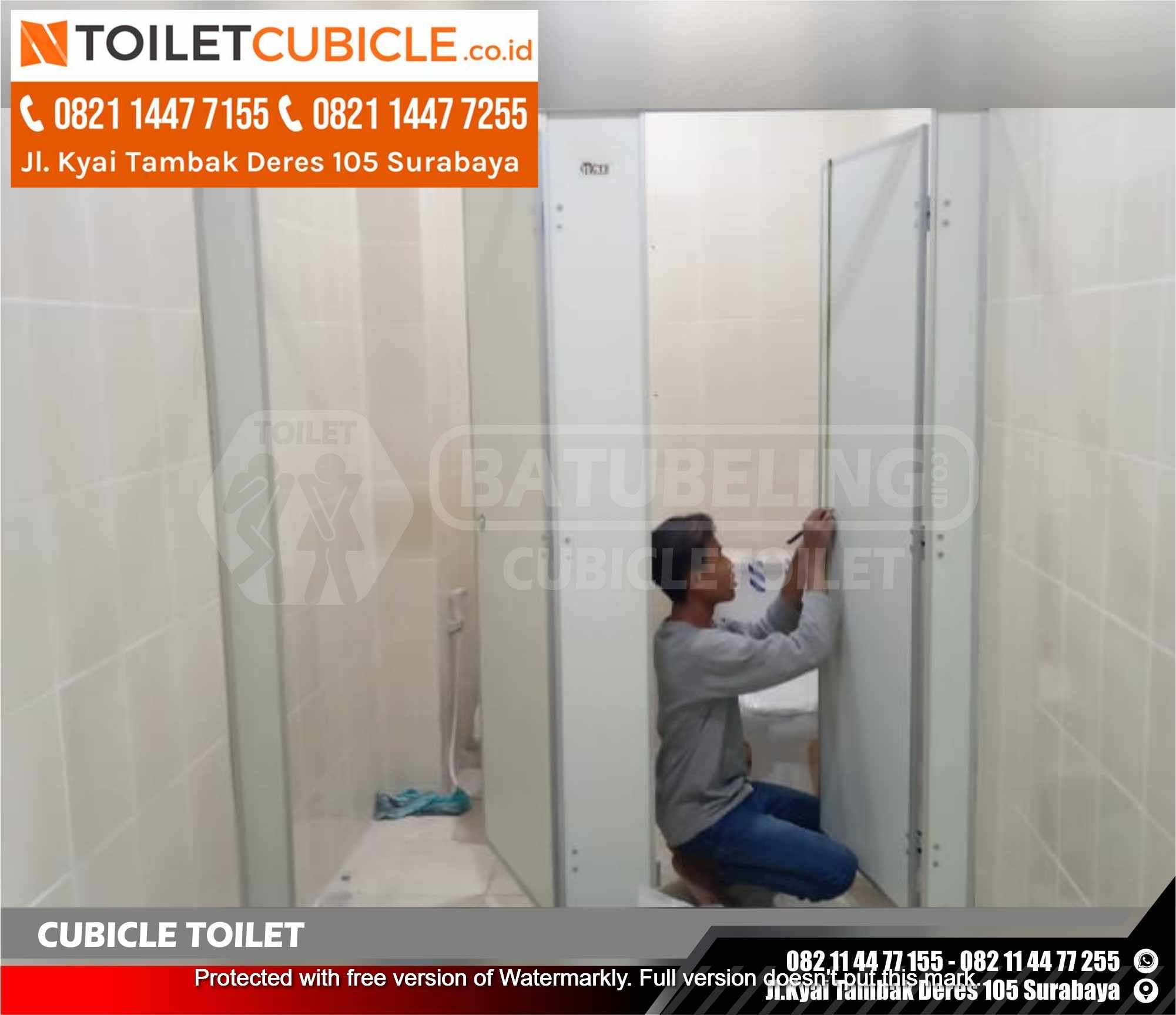 Kontraktor Partisi Cubicle Toilet PVC Kualitas #1 Indonesia